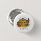 Overvloedige Oogst  Ronde Button 3,2 Cm (Voorkant /achterkant)