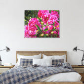 Overvloedige pioenen canvas afdruk (Insitu (Slaapkamer))