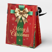 Overvloedige rode en groene kerstvoedselverpakking bedankdoosjes (Achterkant)