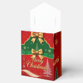 Overvloedige rode en groene kerstvoedselverpakking bedankdoosjes (Geopend)