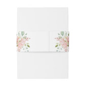 Overvloedige Rozen | Roze bloemen op witte bruilof Uitnodigingen Wikkel (Achterkant Voorbeeld)