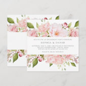 Overvloedige Rozen | Roze Bloemen Verlovingsfeest Kaart (Voorkant / Achterkant)
