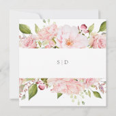 Overvloedige Rozen | Roze Bloemen Verlovingsfeest Kaart (Achterkant)