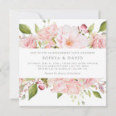 Overvloedige Rozen | Roze Bloemen Verlovingsfeest Kaart (Voorkant)