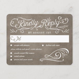 Overvloedige Scrolls Bewerkbare Kleur Bruiloft RSV RSVP Kaartje