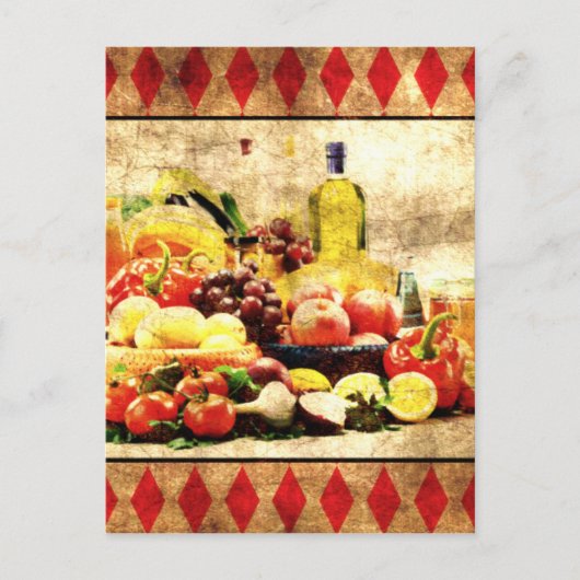 Overvloedige tabel briefkaart (Voorkant)