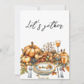 Overvloedige tafel Thanksgiving Diner Pompoen Kaart (Achterkant)