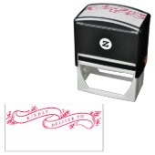 Overvloedige takken Rode en witte kerst Zelfinktende Stempel (In situ)