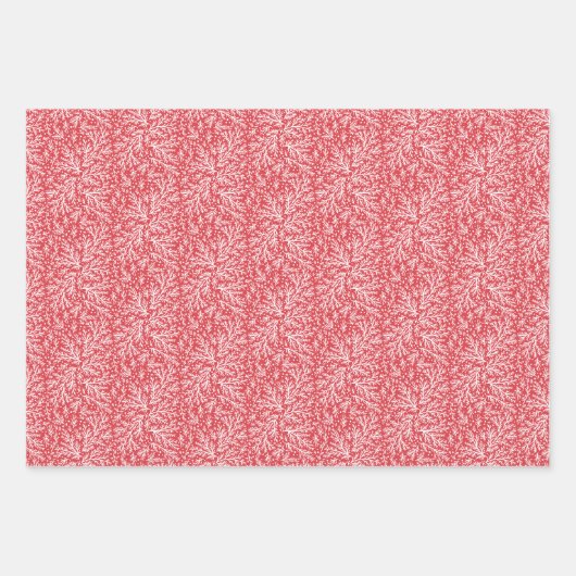 Overvloedige takken Rood en Wit Foto Kerstmis Inpakpapier Vel (Voorkant)