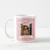 Overvloedige takken Rood en Wit Foto Kerstmis Koffiemok (Links)