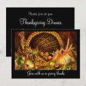 Overvloedige Thanksgiving-dinerfeest Kaart (Voorkant / Achterkant)