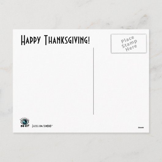 Overvloedige Thanksgiving Feestdagenkaart (Achterkant)