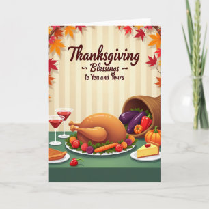 Overvloedige Thanksgiving-feestkaart Kaart
