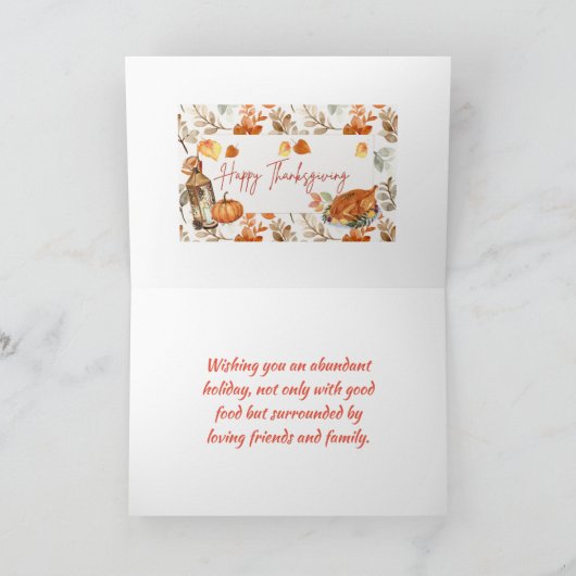 OVERVLOEDIGE THANKSGIVING KAART (Binnen)