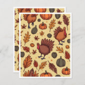 Overvloedige Thanksgiving papieren blad (Voorkant / Achterkant)