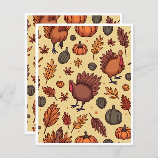 Overvloedige Thanksgiving papieren blad (Voorkant / Achterkant)