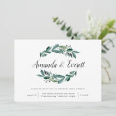 Overvloedige uitnodiging voor een bruiloft (Staand voorkant)