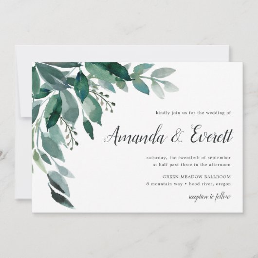 Overvloedige uitnodiging voor een bruiloft (Voorkant)