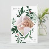 Overvloedige vakantiefotokaart | Bos Feestdagenkaart (Staand voorkant)