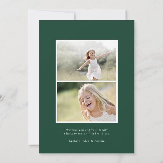 Overvloedige vakantiefotokaart | Bos Feestdagenkaart (Achterkant)