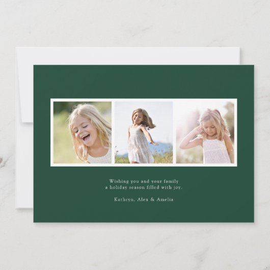 Overvloedige vakantiefotokaart | Bos Feestdagenkaart (Achterkant)
