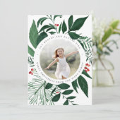 Overvloedige vakantiefotokaart | Bos Feestdagenkaart (Staand voorkant)