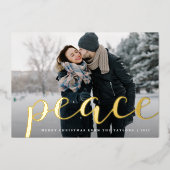 Overvloedige vrede | Horizontale foto Folie Feestdagenkaart (Voorkant)