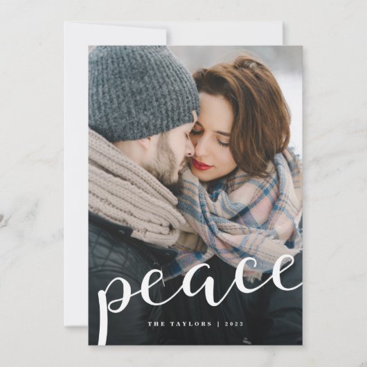 Overvloedige vrede | Verticale vakantiefotokaart Feestdagenkaart (Voorkant)