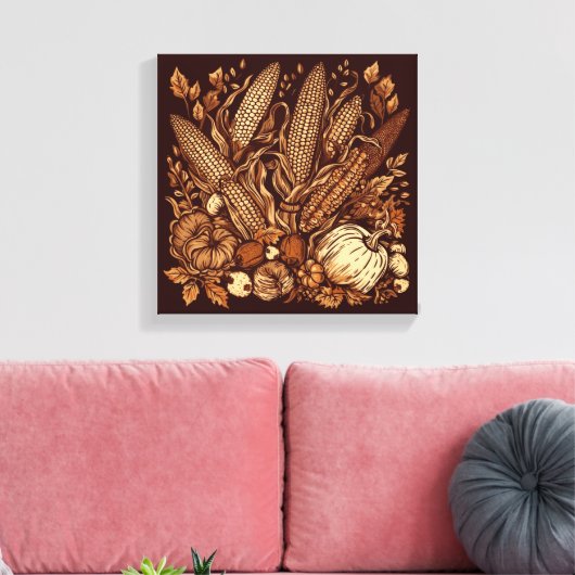 overvloedige vreugde canvas afdruk (Insitu (Woonkamer))