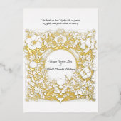 Overvloedige weelderige Acanthus, in goud, bruilof Folie Uitnodiging (Voorkant)