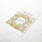 Overvloedige weelderige Acanthus, in goud, bruilof Folie Uitnodiging (Gedraaid)