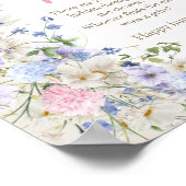 Overvloedige Wildbloemen Baby bloeien de Pacifier  Poster (Hoek)