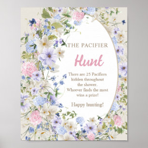 Overvloedige Wildbloemen Baby bloeien de Pacifier  Poster