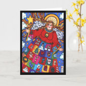 Overvloedige zegeningen met de Kaart van de kerstm (Gele Bloem)