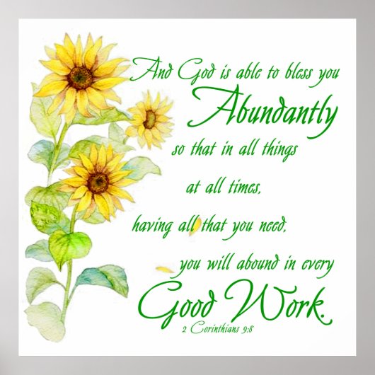 Overvloedige zegeningen poster (Voorkant)