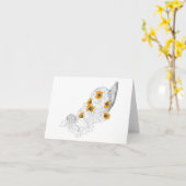 Overvloedige zonnebloemen pompoenen kaart (Gele Bloem)