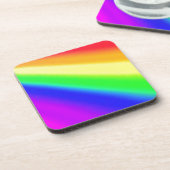 Overvloeide regenboogmulticolorpride bier onderzetter (Linkerzijde)