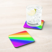 Overvloeide regenboogmulticolorpride bier onderzetter (Rechterzijde)