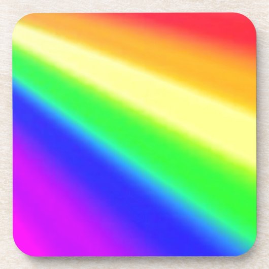 Overvloeide regenboogmulticolorpride bier onderzetter (Voorkant)