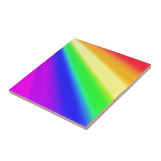 Overvloeide regenboogmulticolorpride tegeltje (Zijkant)