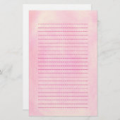 Overvloeide roze overvloeiingen Achtergrond gelink Briefpapier (Voorkant / Achterkant)