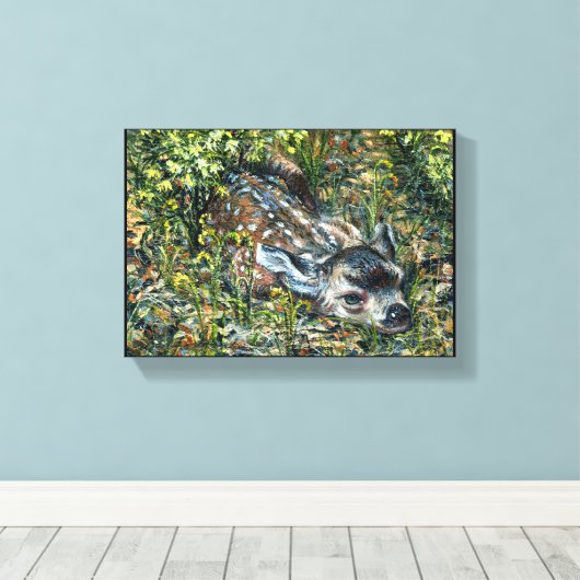 "Overvloeien in" Canvas Afdruk (Insitu (Houten vloer))