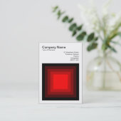Overvloeien vierkant - zwart naar rood visitekaartje (Staand voorkant)