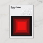 Overvloeien vierkant - zwart naar rood visitekaartje (Achterkant)