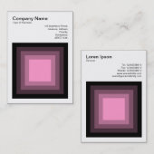 Overvloeien vierkant - zwart naar roze visitekaartje (Voorkant / Achterkant)
