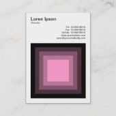 Overvloeien vierkant - zwart naar roze visitekaartje (Achterkant)