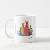 Overvloeiende familie van 5, Waterverf art Mok (Links)