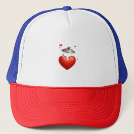 Overvloeiende Heart Pot: Steamy Love met Bubbling Trucker Pet