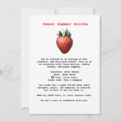 Overvloeiende kom aardbeien kaart (Achterkant)