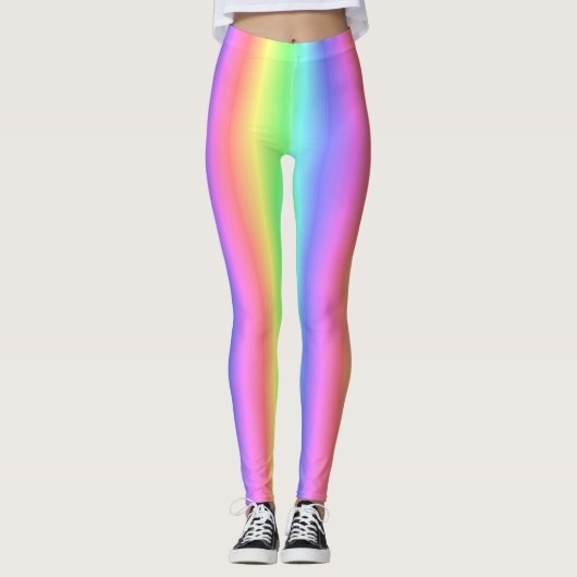Overvloeiing pastelregenboog - kleurenspectrum leggings (Voorkant)
